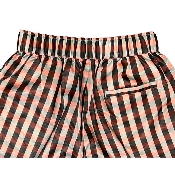 Collusion Pink Plaid Elastic Waist Short Size 8 - Picture 3 of 6